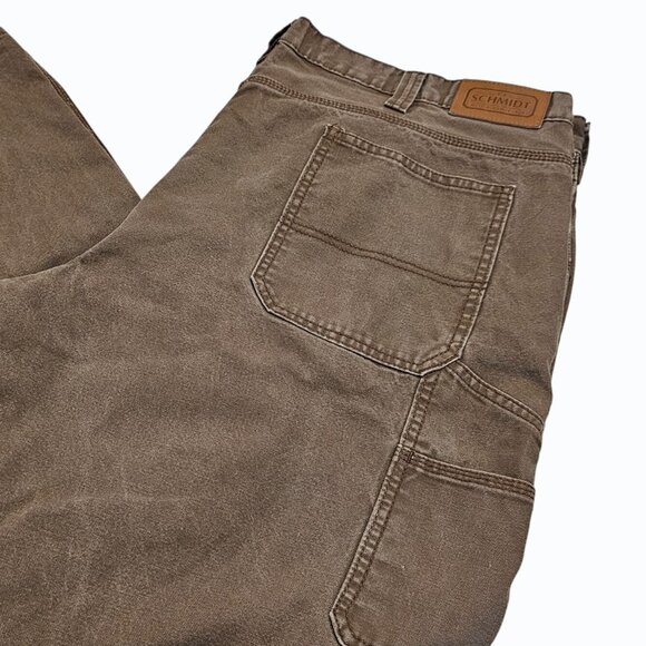 CE Schmidt Workwear Canvas Carpenter Pants Utility Tough 44" W x 31" L  Brown - Picture 11 of 13